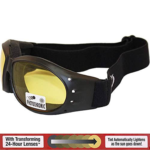 Image of Global Vision Eliminator Dirt Bike Padded Motorcycle Riding Goggles for Men and Women (Black Frame /Smoke Lens)