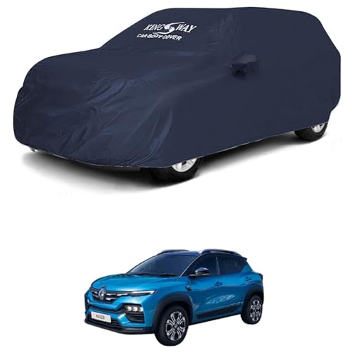 Image of KINGSWAY Accessories Waterproof Car Cover Only Compatible with Kiger Year 2021 to 2025, Mirror Pockets, Bird Poop, All Weather, Scratch and UV Protection Car Body Cover, Grey