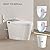 Smart Toilet with Built-In Bidet, Heated Seat, Dual Auto Flush, Warm Water & Dry Function, Tankless Design, Foot Sensor, Modern Elongated Electric, LED Display and Night Light, Wireless Remote Control