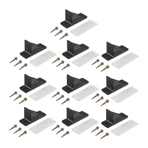Protections anti-neige de toiture métallique noire 100 mm et vis protège-gouttières