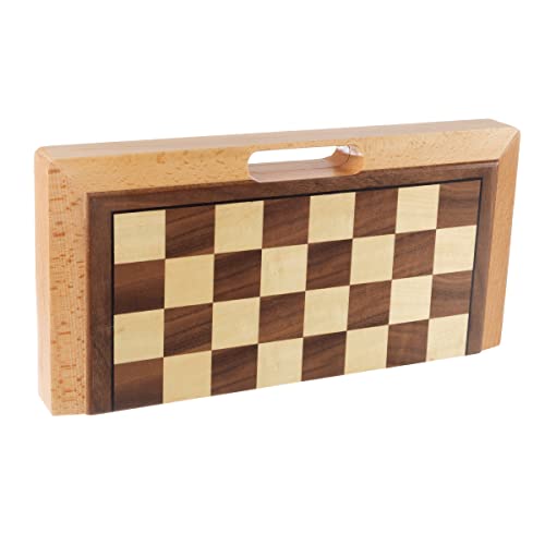 Trademark Games Hey! Play! Deluxe Wooden Chess, Checker And Backgammon Set, Brown #TOP7