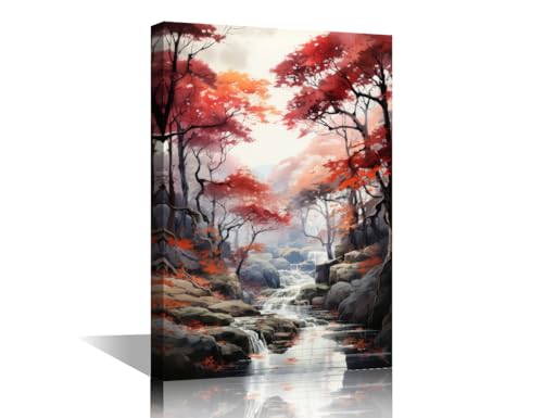 Toile murale forêt TISHIRON pour décorer le salon ou un bureau lumineux