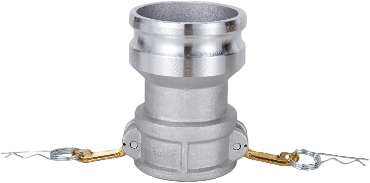 Aluminum Type DA Camlock Hose Fitting, Reducer,3" Female Camlock x 4" Male Camlock