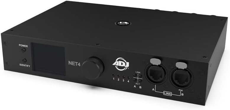 American DJ ADJ NET 4 RDM/ArtNet/sACN XLR RJ45 4-Port DMX Over Ethernet Node
