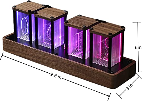Koypem Nixie Tube Clock,Easy Alarm Settings And 12/24H Display - A Retro Gift To Decorate Your Desk And Bedroom #TOP5