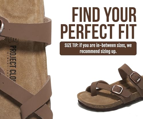 Image of Project Cloud 100% Genuine Leather Womens Sandals -Lightweight Womens Slides Memory Foam Insole & Cork Footbed Sandals Women - Non-Slip Beach Essentials Summer Sandals for Women 2026 (Lian)