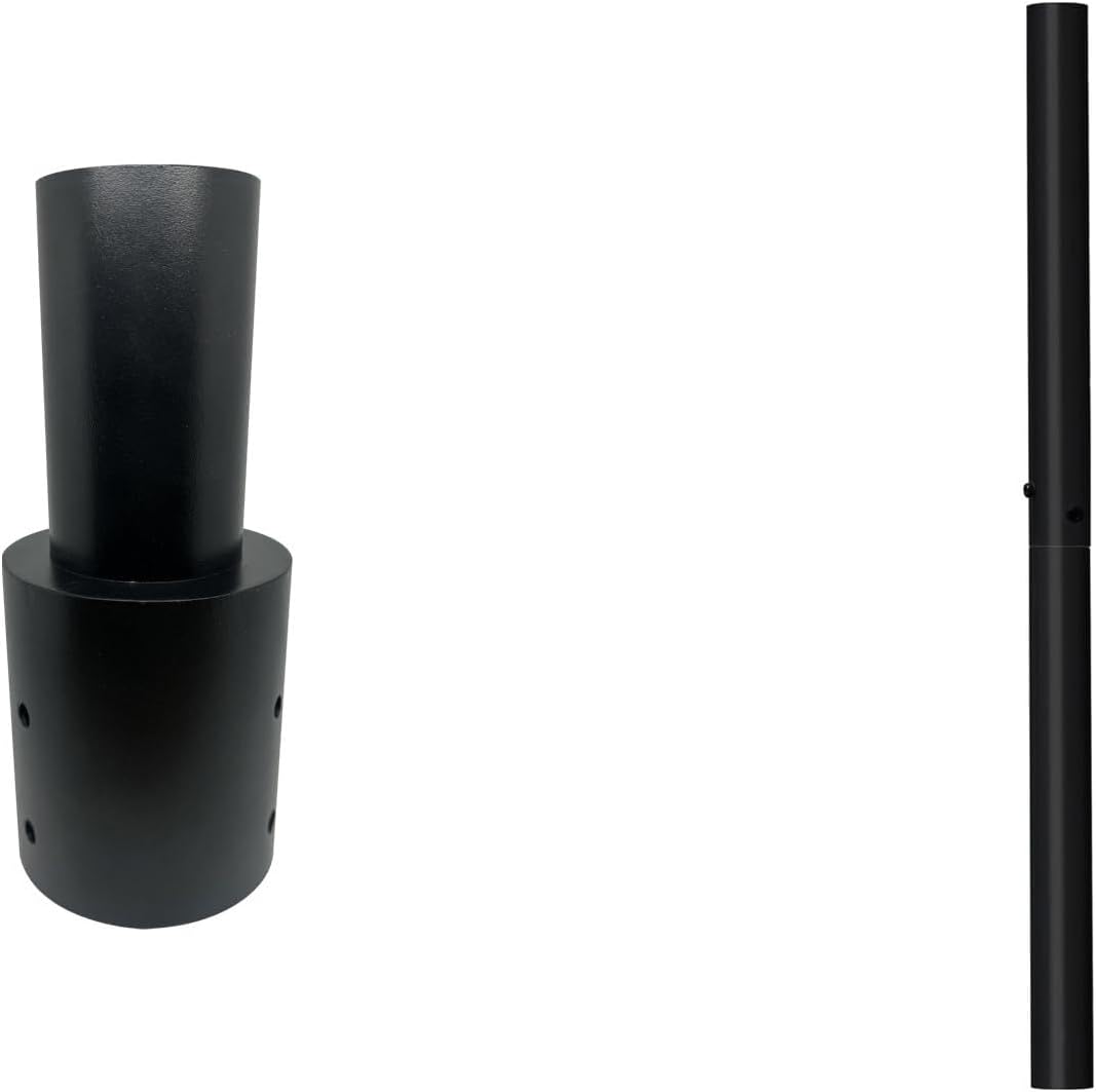 3" Light Pole Adapter Tenon + 84" Garden Driveway Light Post