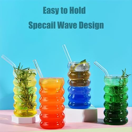 Set de 4 vasos ALINK con popotes 16 oz miniatura 5