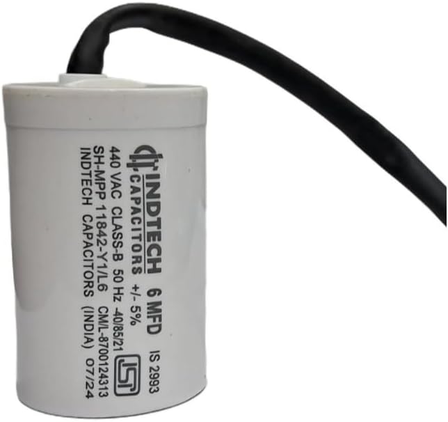 6 mfd Capacitor for Desert Coolers with Exhaust Motor, Capacitor for 18" Exhaust Motor (match mfd & buy)