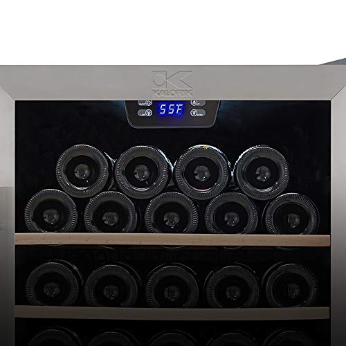 Kalorik WCL 43915 SS Cooler 33Bottle Compressor Wine Cellar, Stainless