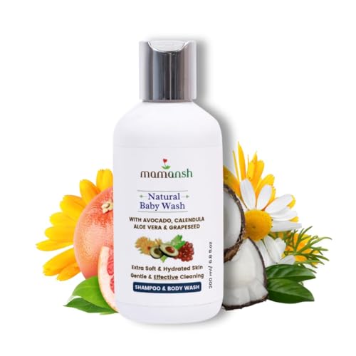 Natural Baby Body Wash | Gentle Cleaning, Hydrate, Nourish & Moisturize All Day Long With Coconut | 0-5 Years (200 ml)