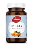 El Granero Integral Omega 7-60 Perles à base d'huile d'argousier, favorise l'hydratation des muqueuses et de la peau, contient des effets antioxydants et régule le métabolisme