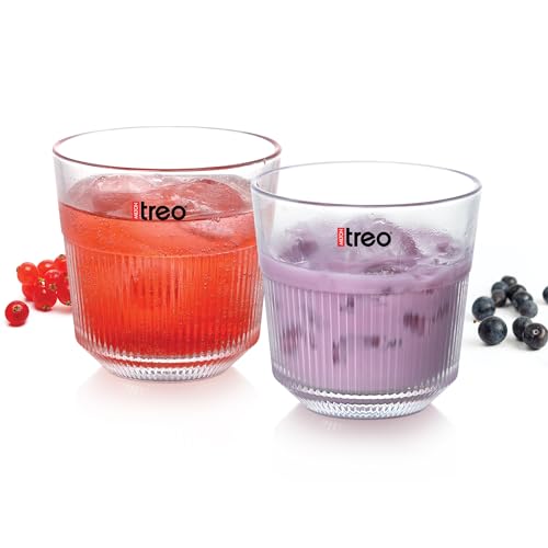 Image of Treo by Milton Aurora Juice Tumbler I Premium Glass Set of 6, 250 ml Each for Water, Cold Drink I Perfect for Home, Restaurants and Parties