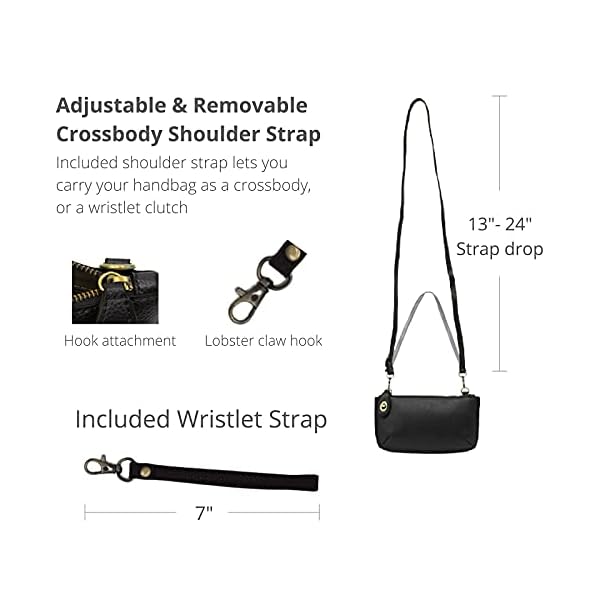 Joy-Susan-Womens-Mini-Crossbody-Wristlet-Clutch Joy Susan Women's Mini Crossbody: Wristlet Clutch - Black