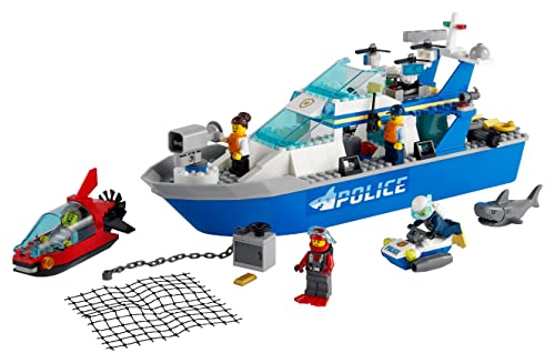 Image of LEGO City Police Patrol Boat 60277 Building Kit (276 Pcs),Multicolor