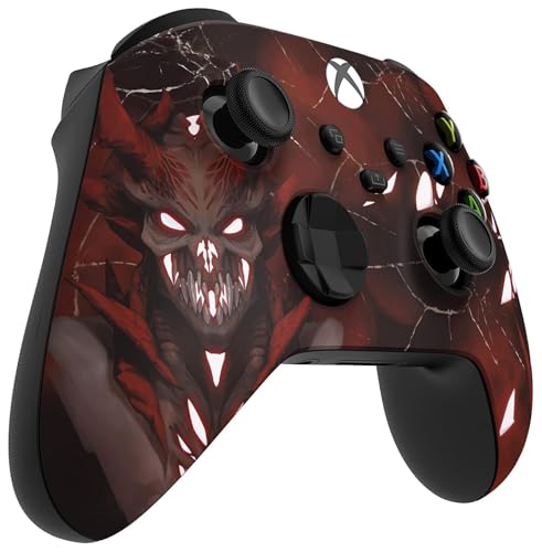 Image of Custom Controllerzz Wireless Controller for Microsoft Xbox Series X /S & Xbox One - Soft Touch Feel - Custom Series X /S Controller (X /S Red Demon)