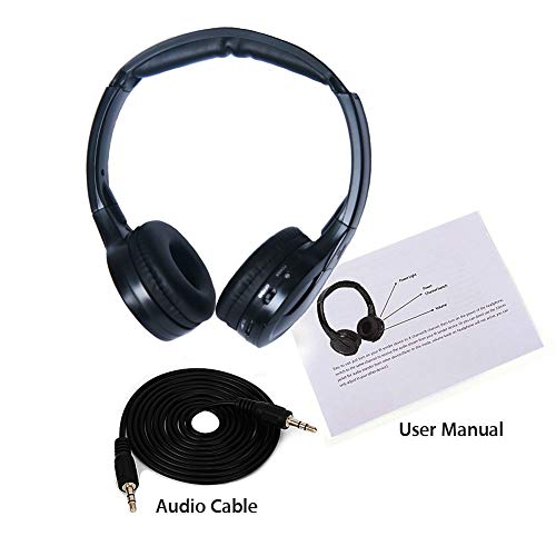 Topxceguu A10 Ir Wireless Headphones For Car Dvd Player Headrest Video,On-Ear Infrared Headphones Headset Universal (Black) #TOP5