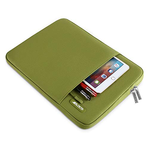 Image of MOSISO Laptop Case 14 inch, 14 inch Laptop Sleeve Compatible with HP Lenovo Dell ASUS Acer, HP Stream, Dell Latitude, Lenovo IdeaPad, Polyester Vertical Computer Sleeve Bag with Pocket, Chartreuse