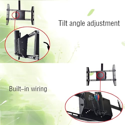 Support de plafond TV pour écran plasma 55-75 pouces charge 80kg