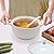 Ceramic Serving Soup Tureen Bowls with Glass Lid Suitable for Restaurant Home Kitchen Decoration Cute Ceramic Covered Tureens for Soup, White Porcelain,7.5 inches