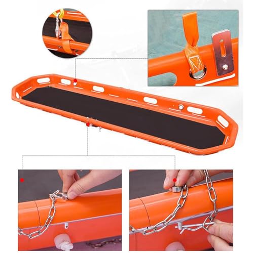 Barella Pieghevole Barella di Emergenza Barella di Soccorso in Elicottero con Imbracatura Speciale, barella Portatile separabile per carichi Pesanti per Soccorso Aereo, Marittimo, Montano, p