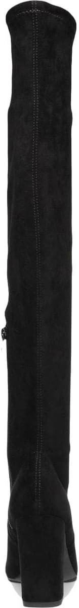 Wild Pair Womens Bravy Microsuede Over-The-Knee Boots Black 6 Medium (B,M)