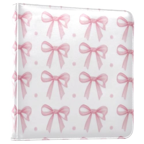 Álbum de Fotos Scrapbook Autoadhesivo Elegante Lazos Cuero PU 3 Anillas 40 Páginas 8x10 para Recuerdos miniatura 1
