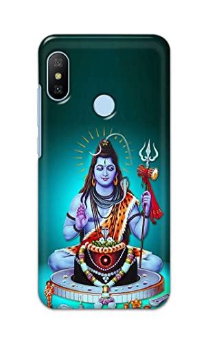 Image of Printed Hard Back Cover Case for Mi A2 Back Cover (Lord Shiva) -1803
