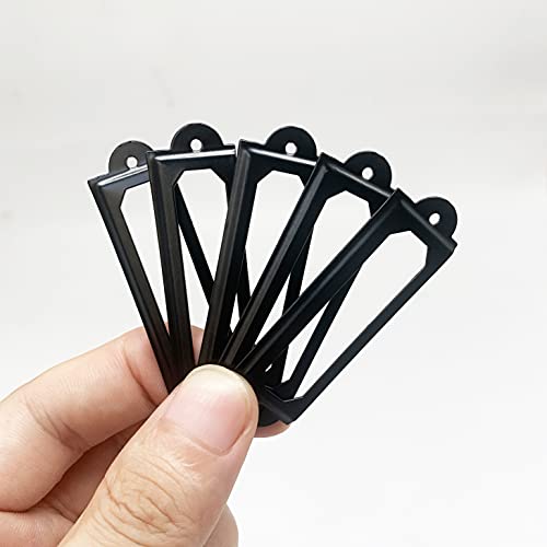 Adiyer 40Pcs Black Metal Label Holders Office Library File Drawer Cabinet Card Tag Label Holder Metal Frame 60Mm X 17Mm #TOP4