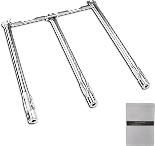 GRISUN 18 inch 69787 304 Stainless Steel Grill Burner for Weber Spirit 300 & Spirit II 300 Series - Spirit E310/320/310, S310 320 S330 Gas Grill with Front Control(2013 and Newer)