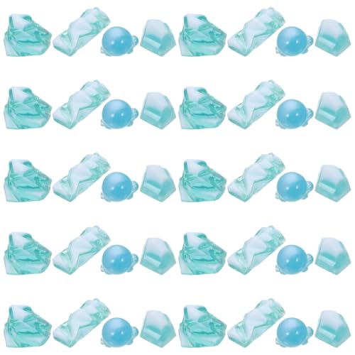PRETYZOOM 40 Pièces Accessoire Décoratif Résine avec Glaçons Artificiels Réalistes Décoration Miniature de Paysage Design Compact et Élégant pour Maison Bureau ou Vitrine