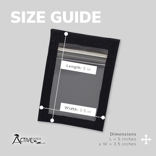 activedogs service dog hook amp loop id carrier holder for standard size handler amp working k9 identification cards wclear vinyl window