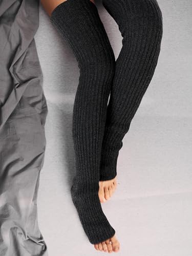 Image of SATINIOR 3pairs Thigh High Knit Leg Warmers, Footless Socks