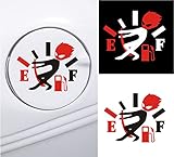 2 PCS Funny Car Decals High Gas Consumption Stickers Angry Boy Adjusting Fuel Gauge Empty Stickers for Cars Trucks SUV Motorcycles