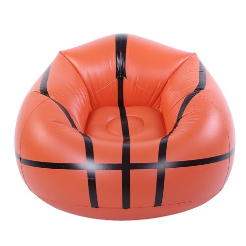 Canapé gonflable football portable et ergonomique orange pour vos soirées