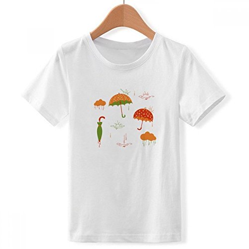 T-shirt pluie nuage blanc pour garçon grand en coton respirant