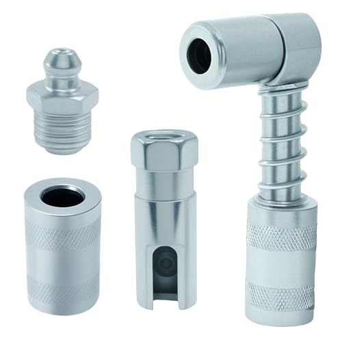 vibedor 90 Degree High Pressure Grease Coupler & Grease Gun Coupler, Durable Adapter for Automotive Maintenance/Mechanics