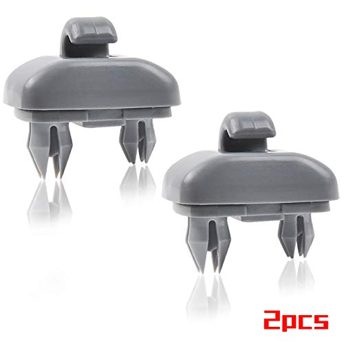 OTUAYAUTO 2PCS Inner Sun Visor Clips, Upgraded Car Interior Sunscreen Holder Hook - Compatible with Audi A1 A3 A4 A5 Q3 Q5 S3 S4 S5 TT, OEM: 8U0857562A