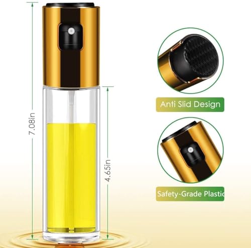 Image of Olive Oil Sprayer for Cooking, 100ml Food-Grade Glass for Air Fryer, Kitchen Sprayer Mister and Oil Spray Bottle for /BBQ /Salad /Baking /Roasting /Grilling (pack of 2, 110 ml)