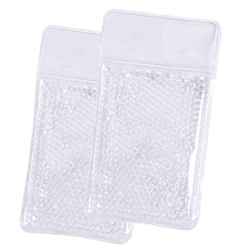 Fun Fan Line Lot de 2 patchs carrés en PVC avec fonction de chaleur froide et perles d'eau à l'intérieur. Peut être chauffé (bain de mer) ou refroidi (congélateur) après utilisation (transparent) Cover