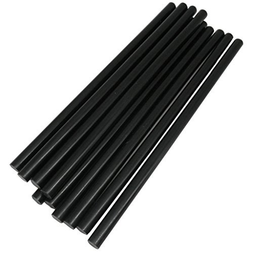 TrendBox Pack of 20 Black 7mmx200mm - Hot Melt Glue Sticks Strips Melting Adhesive for Handmade Craft DIY Home Office Project Craftwork Fix & Repairs
