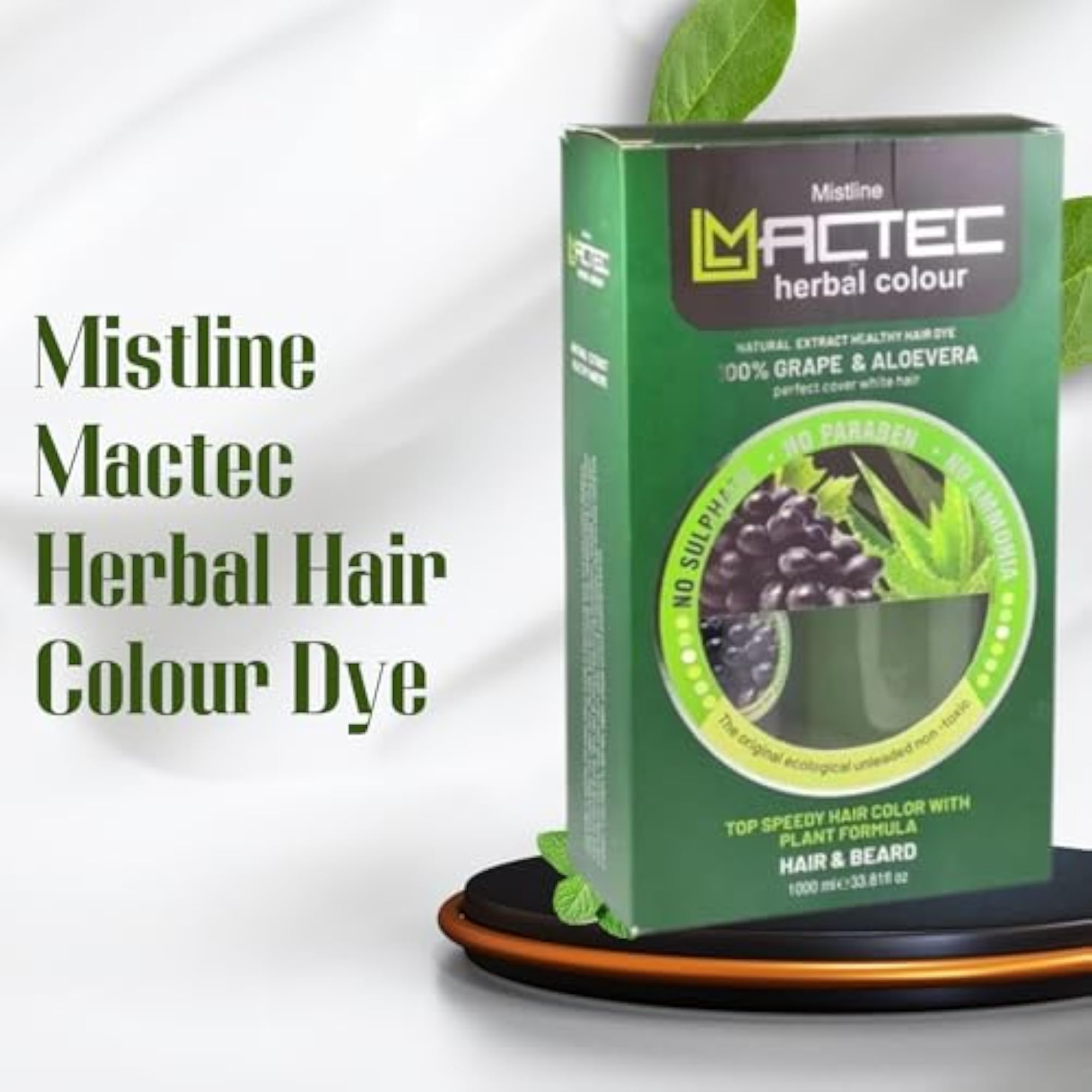 Mistline Mactec Herbal Hair Dye, Ammonia Free, 1000ml