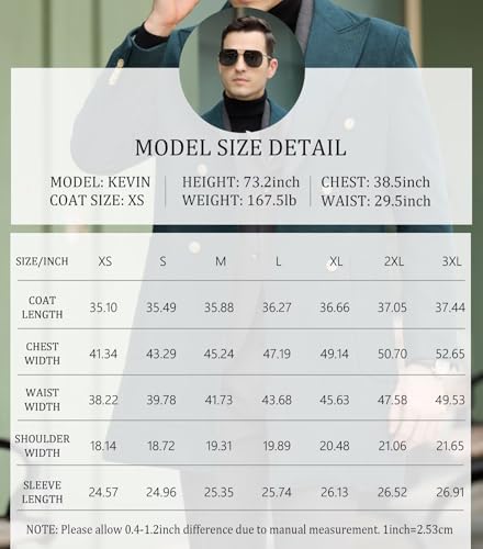 Mens Winter Jacket Trench Coats for Men Long Jackets Warm Peacoat Men's Double Breasted Overcoat4