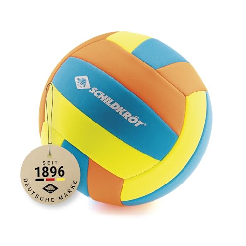 Schildkröt Neopren Beachball Tropical I Ø 21 cm I salzwasserfester & Rutschfester Volleyball I weiche, griffige Oberfläche I Ideal für Strand, Garten, Kinder & Erwachsene