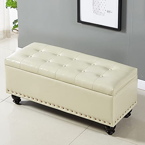 Banc de rangement en cuir PU pour optimiser les petits espaces du salon - 2