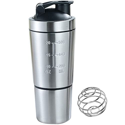Shaker Almased 500 Ml Per Proteine - Bottiglia Sport Con Mescolatore, BPA Free, Lavabile In Lavastoviglie