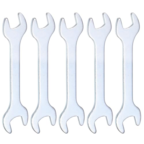 sourcing map 5pcs Double Open End Thin Wrench 10mm x 12mm Metric Super Thin Small Flat Head Wrench Galvanizing Open Ended Spanner for Automotive Repair Furniture Assembly