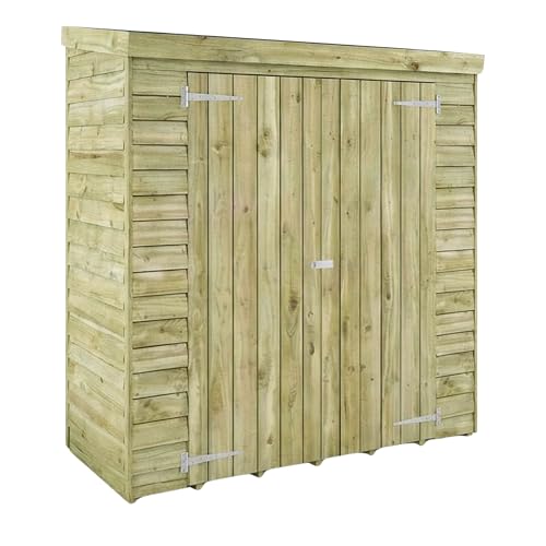 WALTONS | 6ft x 2.6ft Wooden Storage Shed | 8mm Overlap | Double Doors | Pent Roof | Garden Lawnmower Store | Mowerstore | 6ft 2.6ft |
