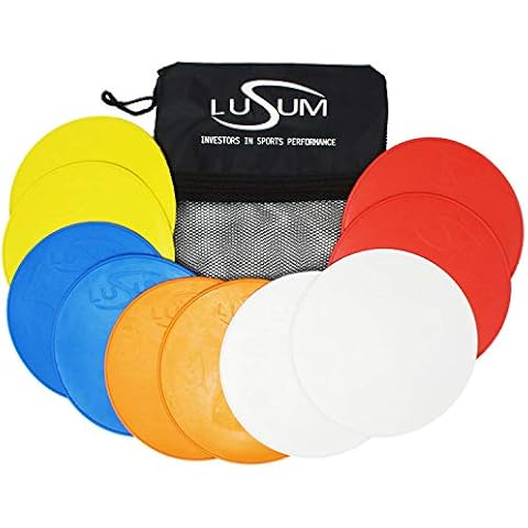 Lusum 10 Pack Flexible Non-Slip Sports Markers Cover
