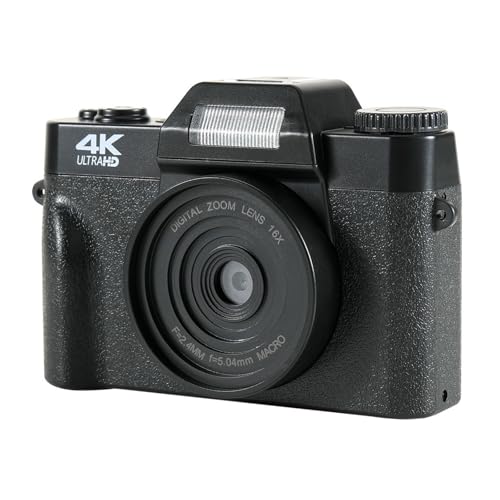Cámara Fotográfica Digital De 48MP, 4K HD, Vlogging, Zoom 16X, Videocámara Vintage Vlog, Grabación Integrada, USB 2,0, Compatible con TF Toma Nítida Suave